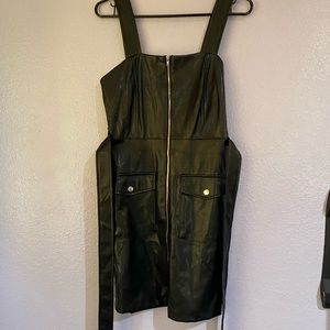 Faux Leather Dress